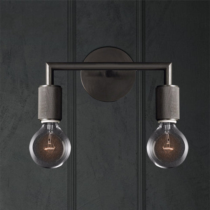 Skanto | Vegglampe Messing Metall Dobbel Lyspære Vegglampe