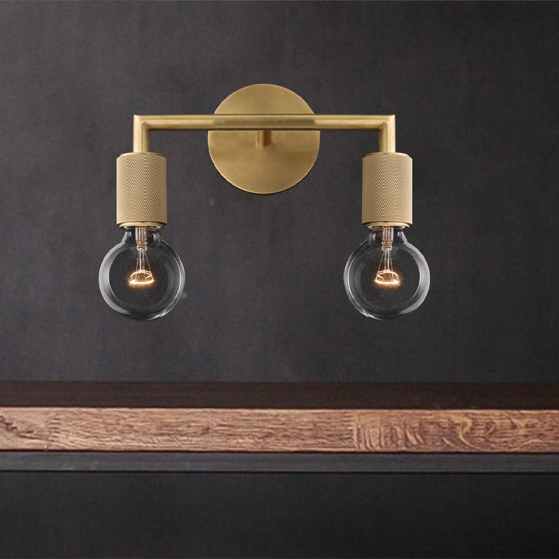 Skanto | Vegglampe Messing Metall Dobbel Lyspære Vegglampe