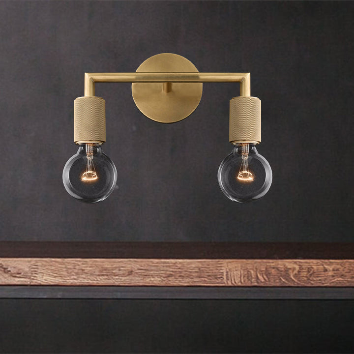 Skanto | Vegglampe Messing Metall Dobbel Lyspære Vegglampe