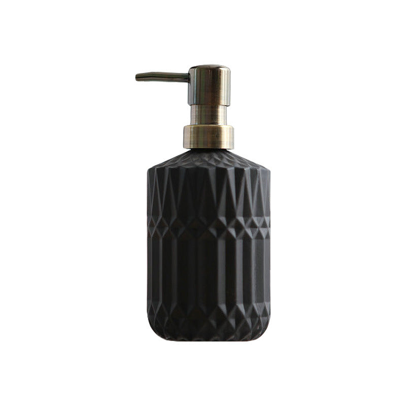 Skanto | CrystalFoam Glass Såpe dispenser | Diamantmønster Design | Elegant lagring for såpe | Moderne baddecor