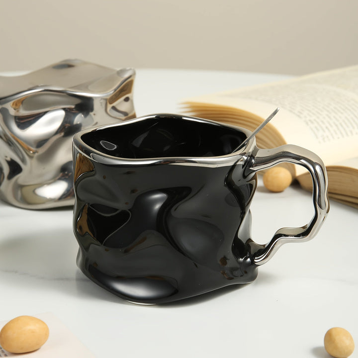 Skanto | CreArt Krus – Håndlaget keramisk kaffekrus med unikt rynket design
