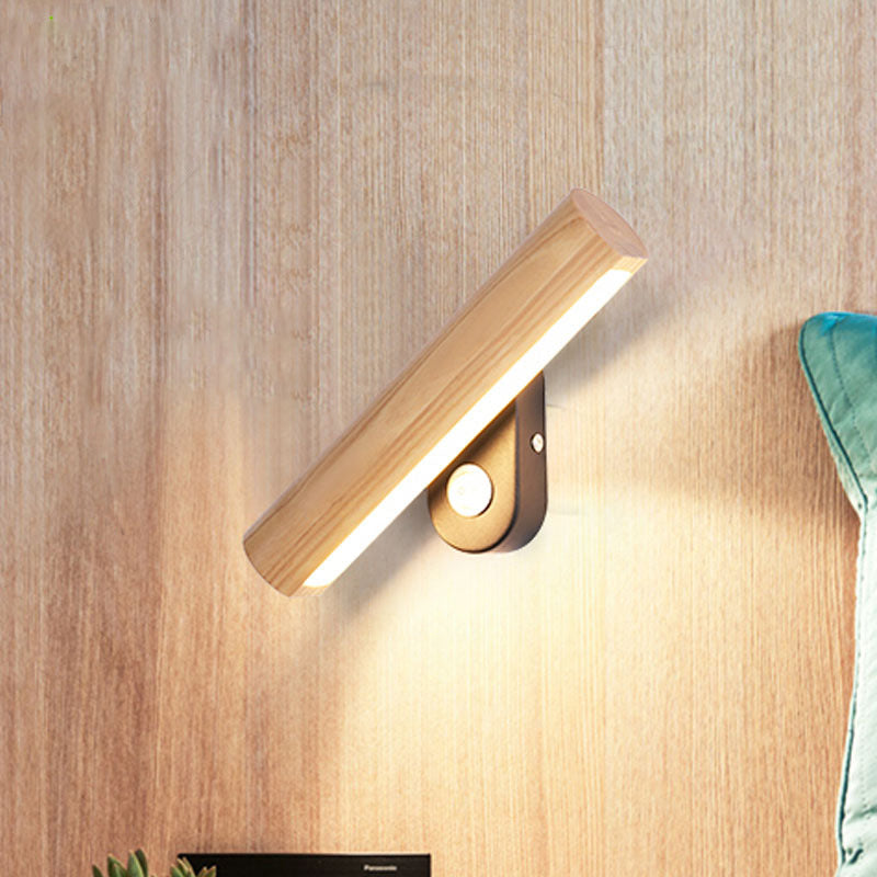 Rotérbar Tube Seng Hjørne Veggmontert Lys Tre 8.5"/12.5" Bred LED Enkel Vegglampe Innretning i Varm/Hvit Lys | Skanto