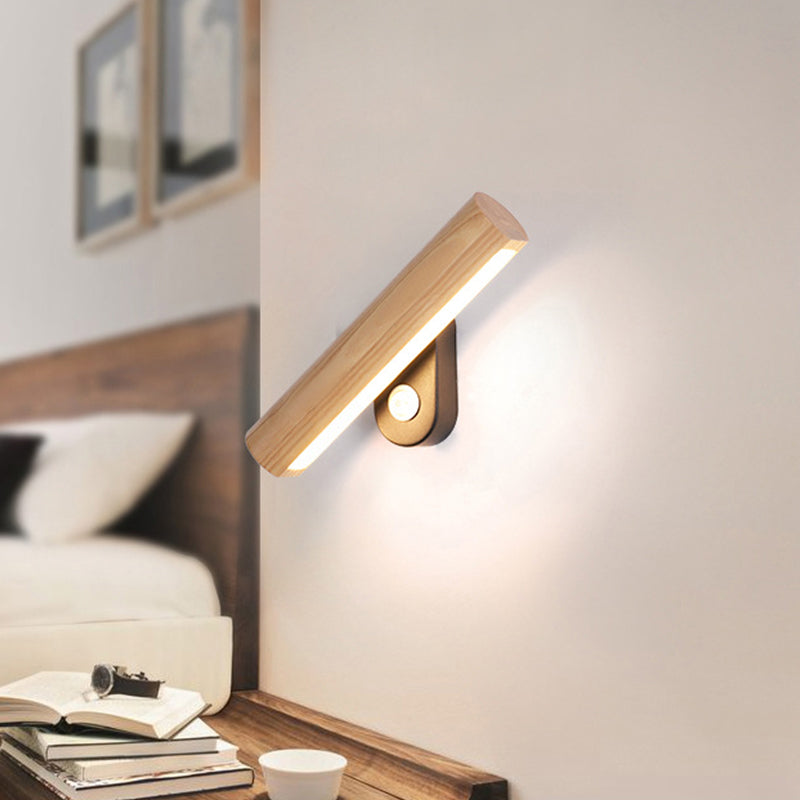 Rotérbar Tube Seng Hjørne Veggmontert Lys Tre 8.5"/12.5" Bred LED Enkel Vegglampe Innretning i Varm/Hvit Lys | Skanto