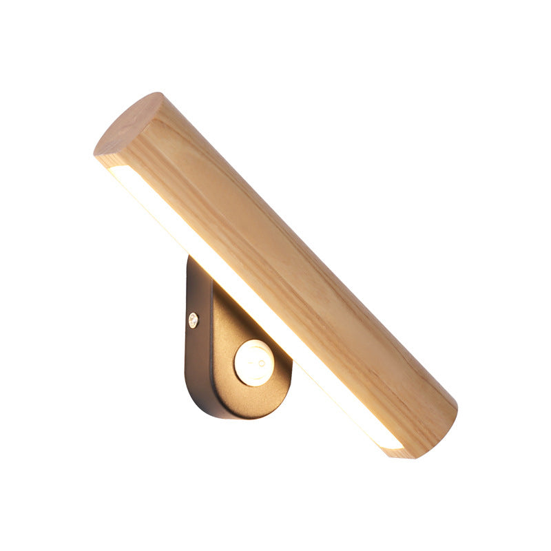 Rotérbar Tube Seng Hjørne Veggmontert Lys Tre 8.5"/12.5" Bred LED Enkel Vegglampe Innretning i Varm/Hvit Lys | Skanto