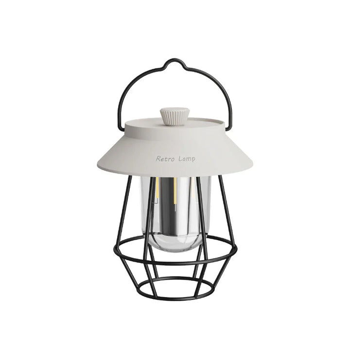 Skanto | LED Camping Lantern i Retro Design – Bærbar Lampe for Innendørs og Utendørs