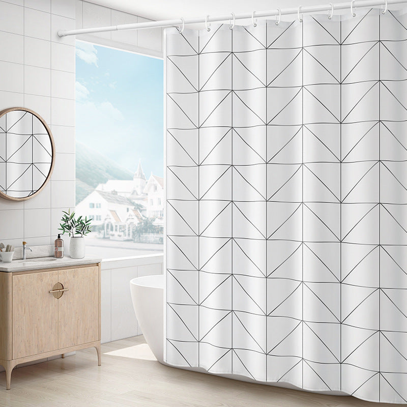 Moderne Geometrisk Mønster Dusjforheng Skanto