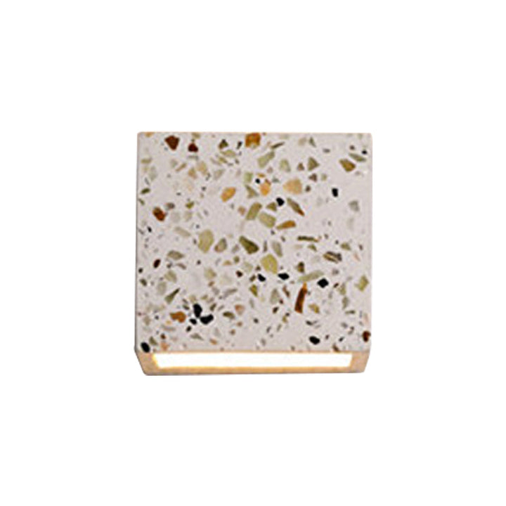 Skanto | Nordic Style Kubisk Opp Ned Vegglampe Terrazzo 1 Lampe Hotell Veggmontert Lys i Rød/Hvit/Blå