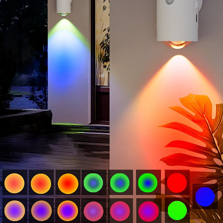 Skanto | Smart bevegelsessensor vegglampe med fargerik gradient