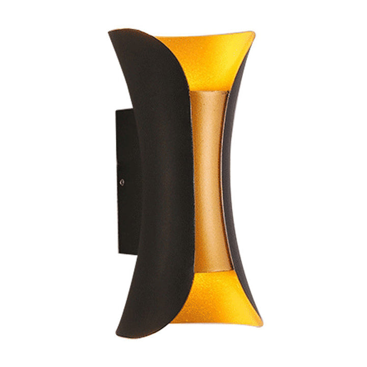 Liten/Stort Flared LED Vegglampe Moderne Metall 2 Lyspærer Svart/Hvit/Hvit-Gull Opp Ned Lys for Terrasse | Skanto
