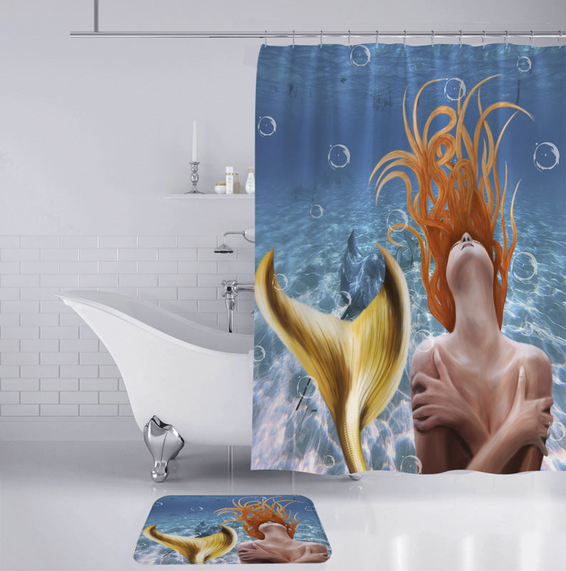 Kunstnerisk havfrue-tema baderomsett Skanto