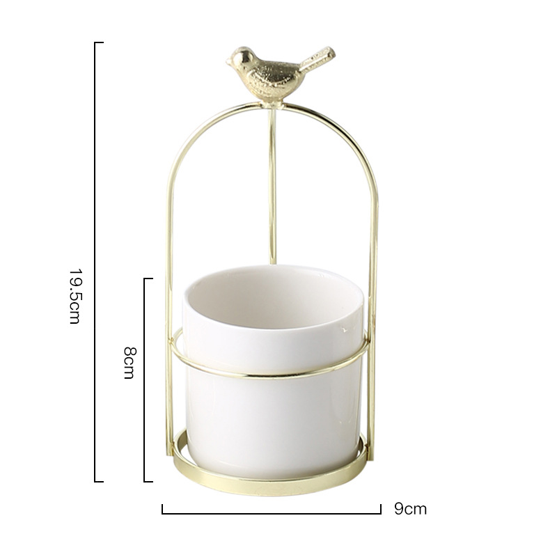 Skanto | Blomsterplantetopper med fugledesign for stilfull dekorasjon