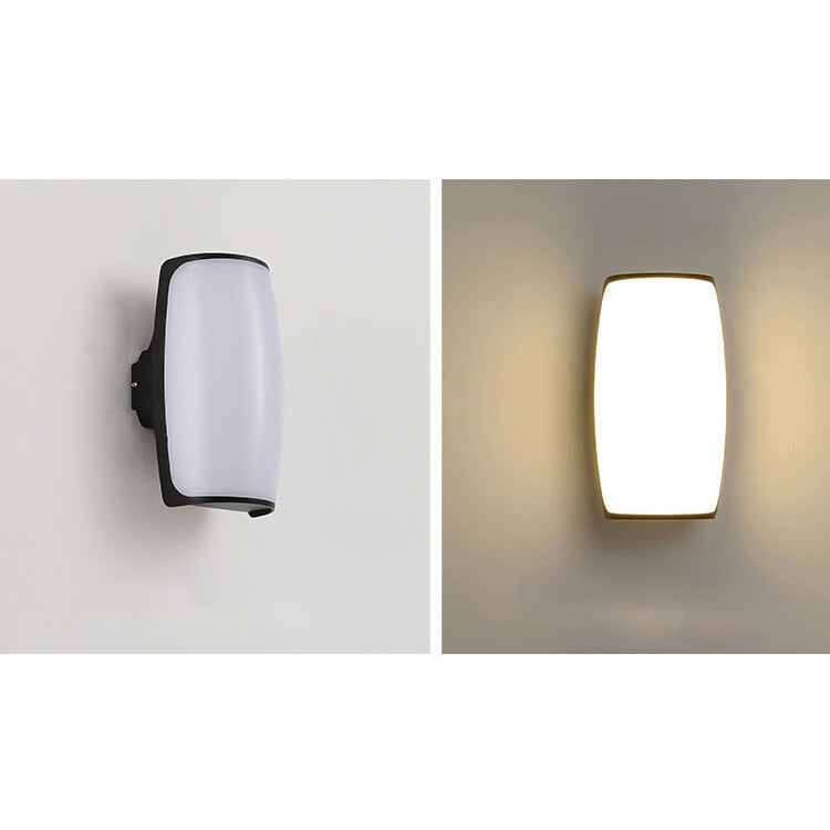 Moderne Kreativ Geometri Aluminium Utendørs Vanntett LED Vegglykt Lampe | Skanto