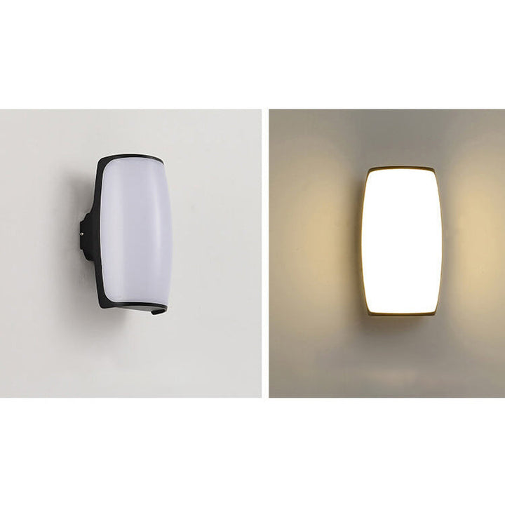 Moderne Kreativ Geometri Aluminium Utendørs Vanntett LED Vegglykt Lampe | Skanto