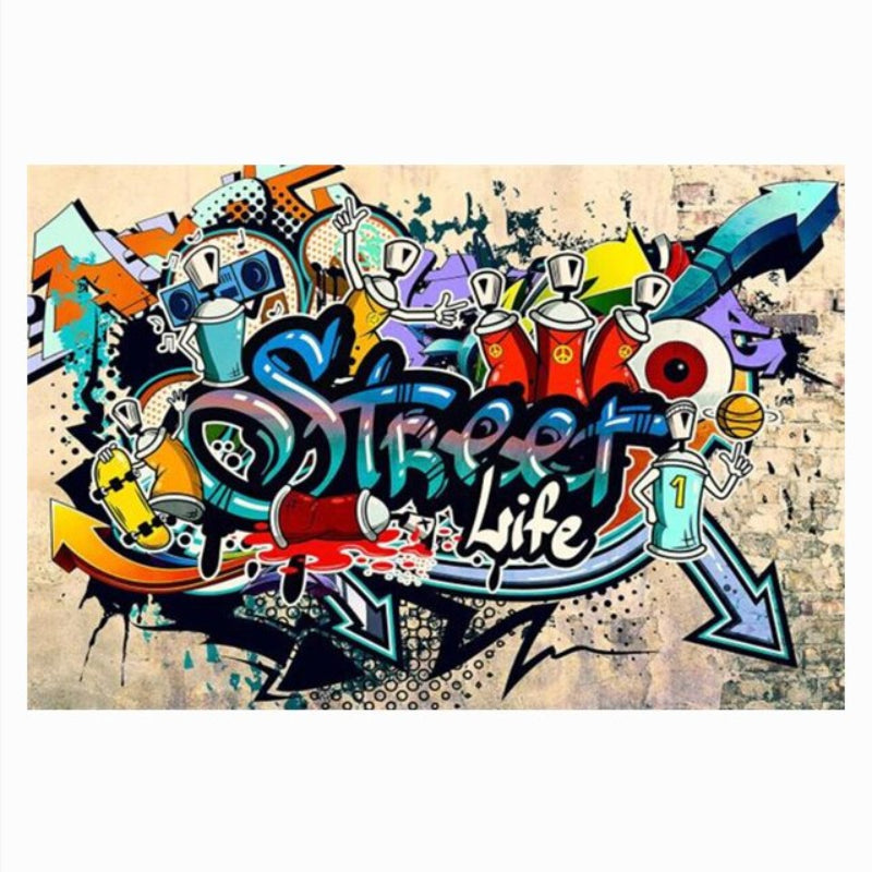 Gatekunst popgraffiti – lerretsbilde