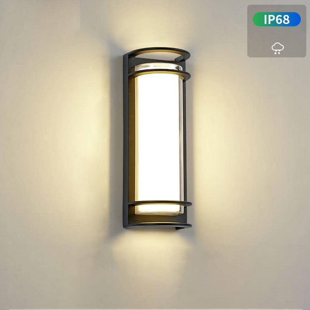 Moderne, vanntett LED-hagevegglampe for montering på mast