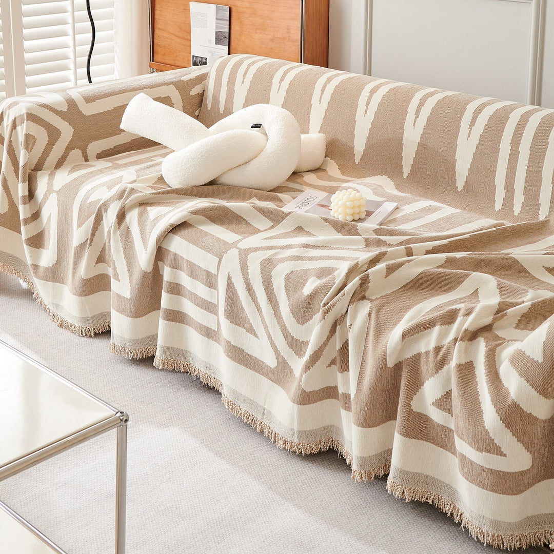 Geometrisk Boho Stil Sofa Trekk - Moderne, Stilig & Holdbar Sofa Beskyttelse | Skanto
