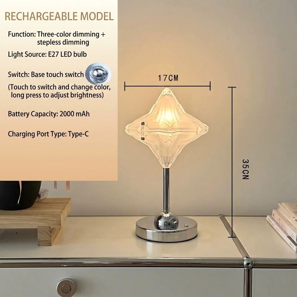 Crystal Star Ambient Touch LED Bordlampe | Skanto