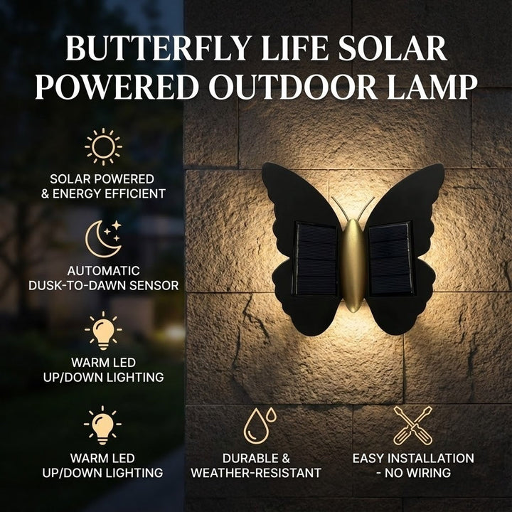 Butterfly Life Solarbetrukt Utebelysning | Skanto