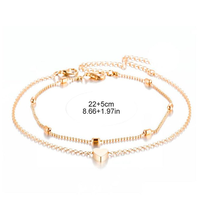 Skanto | Motemassasje Hjerte Anklets for Kvinner