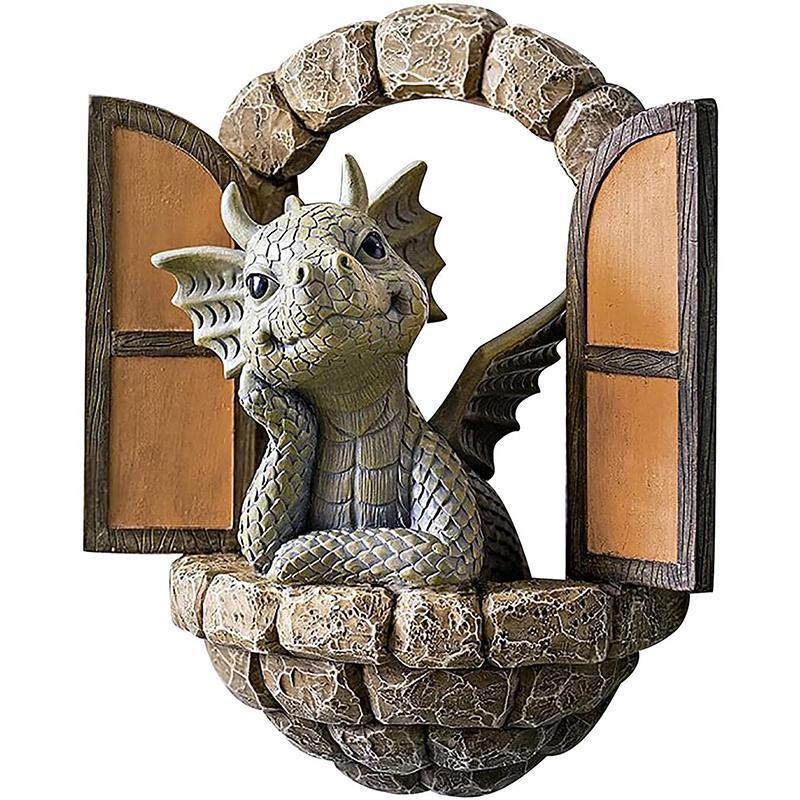 Søt Drage Statue Ornament | Skanto