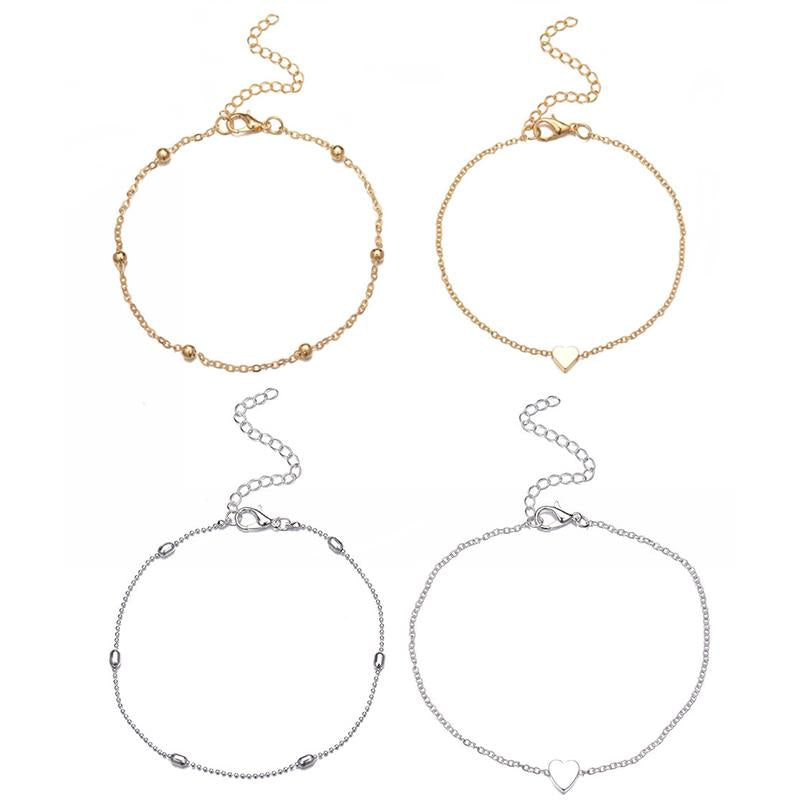 Skanto | Motemassasje Hjerte Anklets for Kvinner