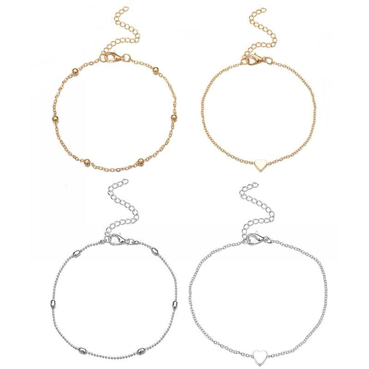 Skanto | Motemassasje Hjerte Anklets for Kvinner