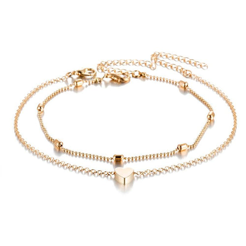 Skanto | Motemassasje Hjerte Anklets for Kvinner
