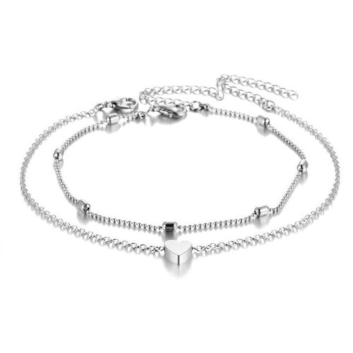 Skanto | Motemassasje Hjerte Anklets for Kvinner