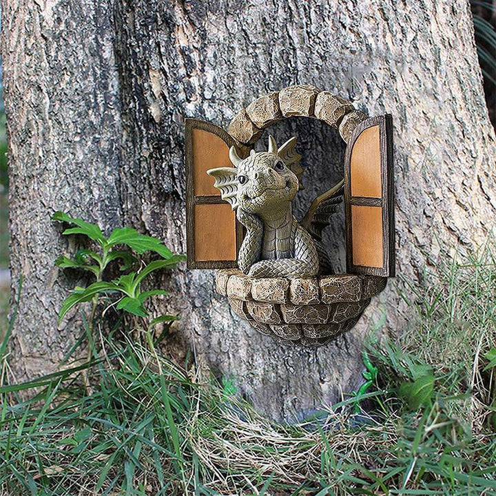 Søt Drage Statue Ornament | Skanto