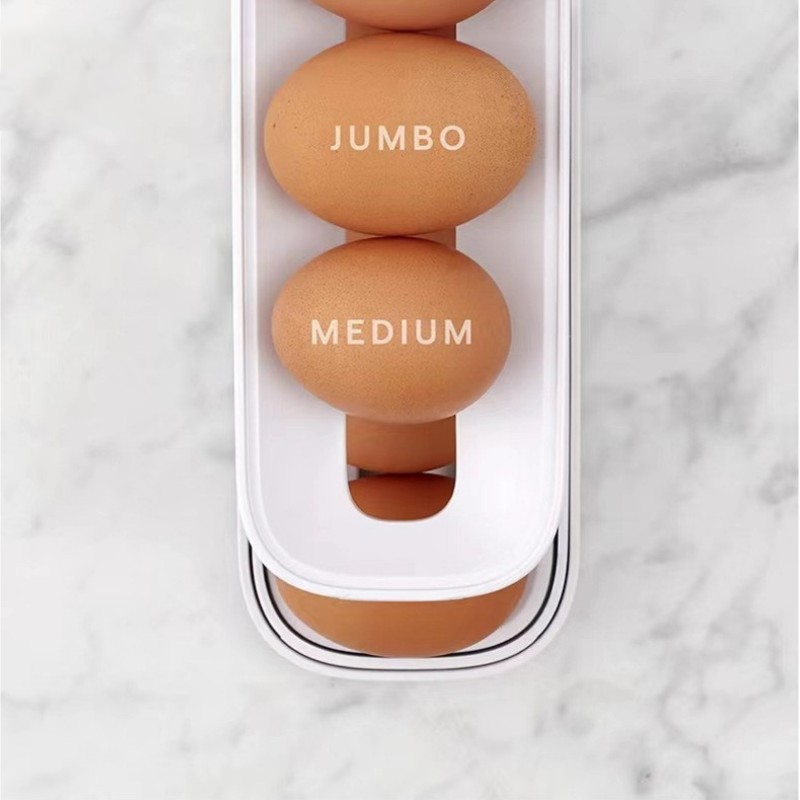 Automatisk rulle-egg-hylleholder-lagringsboks | Skanto