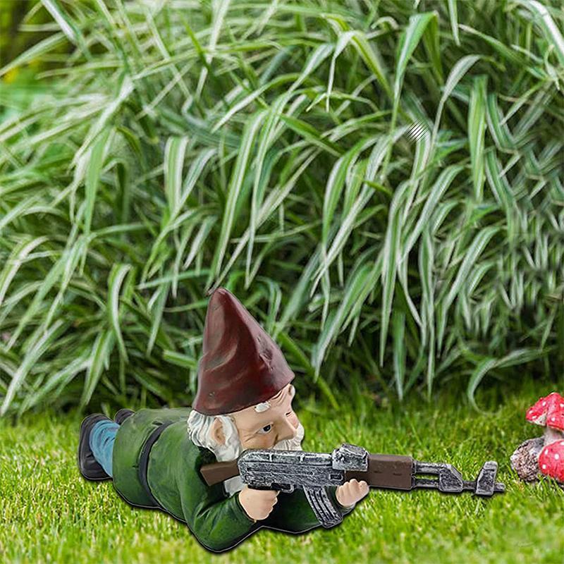 Skanto | Militær Hagegnome med Kamuflasjeuniform
