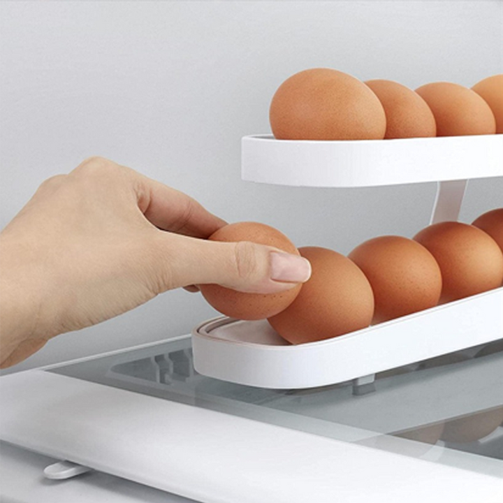 Skanto | Automatisk Rullende Egg Holder Oppbevaringsboks
