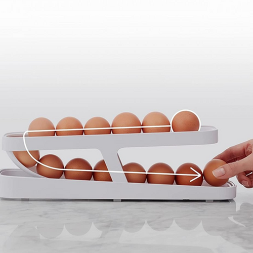 Skanto | Automatisk Rullende Egg Holder Oppbevaringsboks