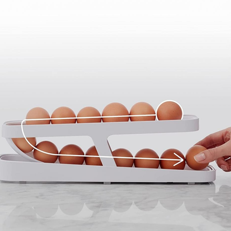 Skanto | Automatisk Rullende Egg Holder Oppbevaringsboks