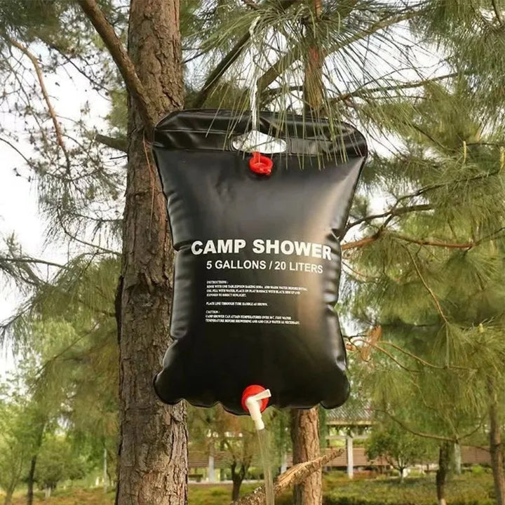 Portabel solvarmet campingdusjpose | Skanto
