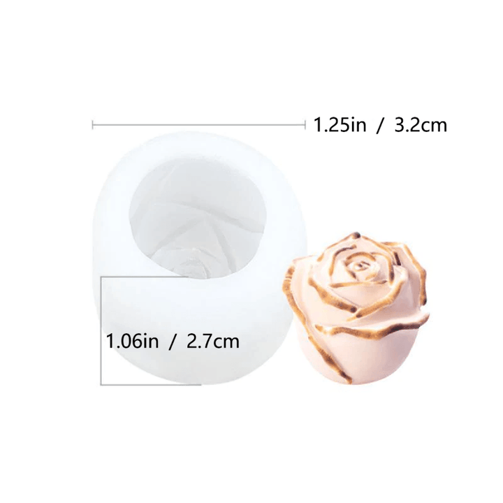 Skanto | 3D Silikon Rose Form Isbit Mold