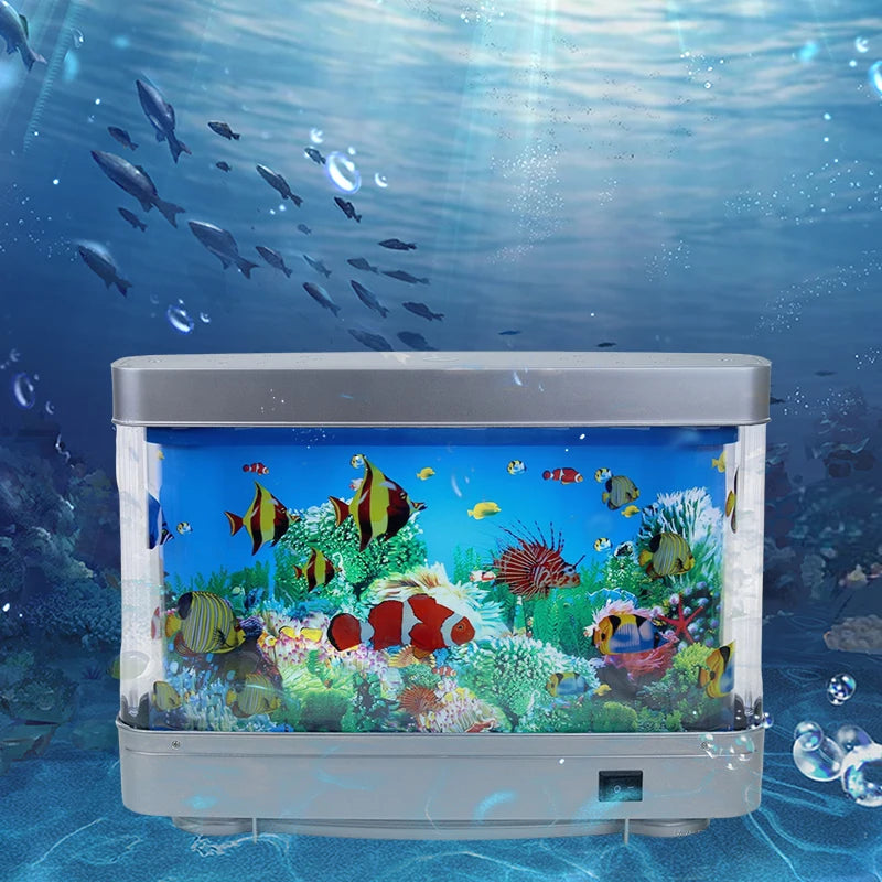 Skanto | Virtuell Havkontor Fisketank med LED Nattlys