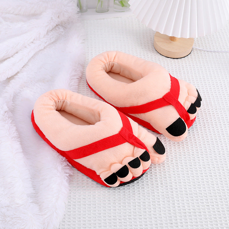 Skanto | Morsomme fotplush novitetssandaler