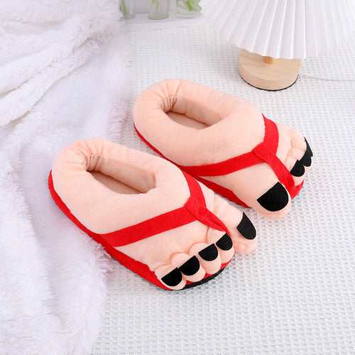 Skanto | Morsomme fotplush novitetssandaler