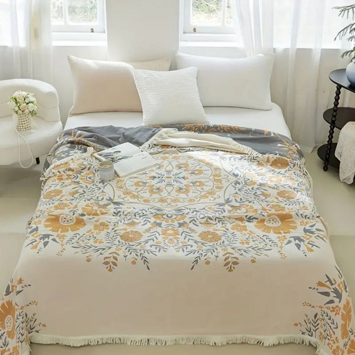 Skanto | Versailles-Inspirert Reversibel Blomsterpledd
