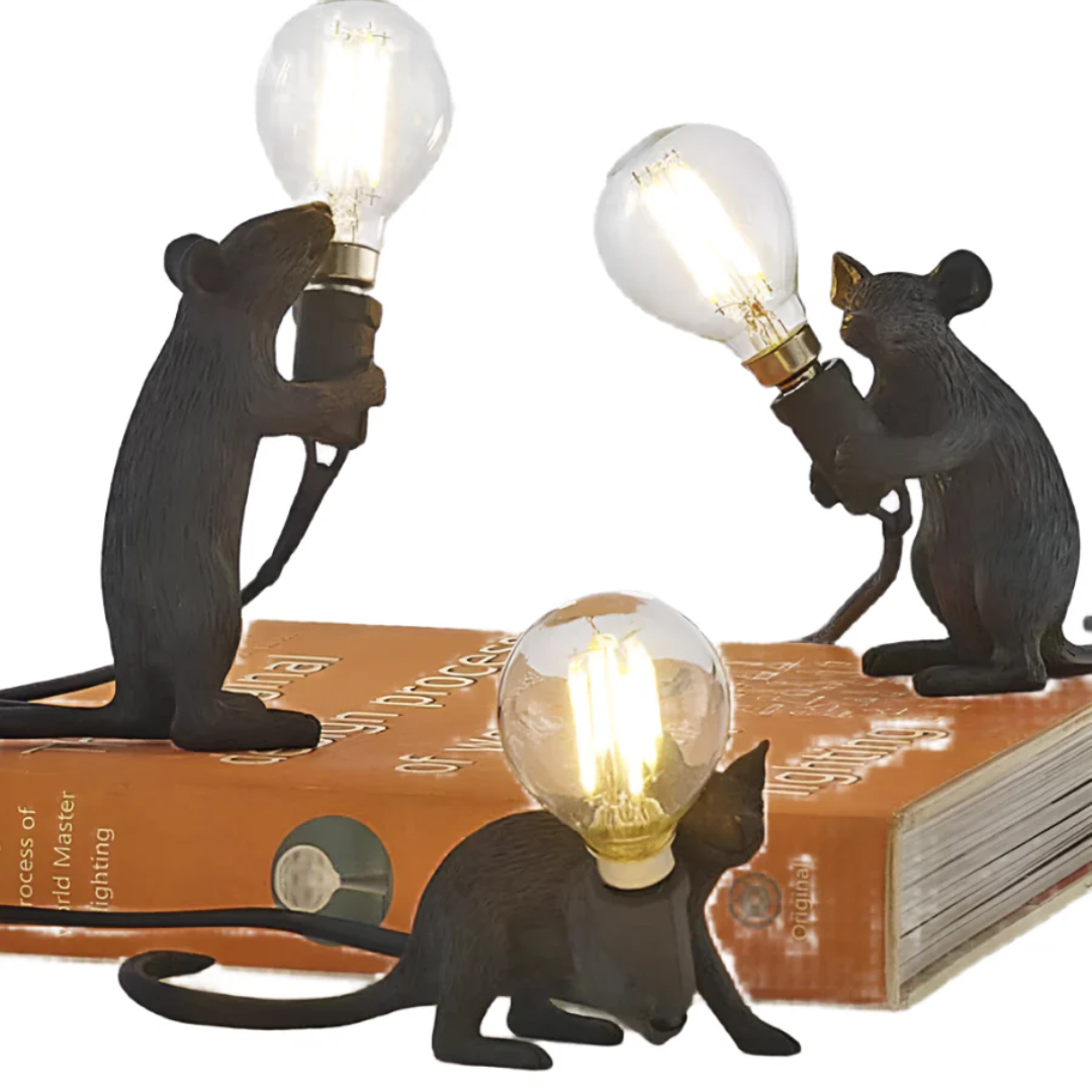 Skanto | Moderne Mus LED Bordlampe