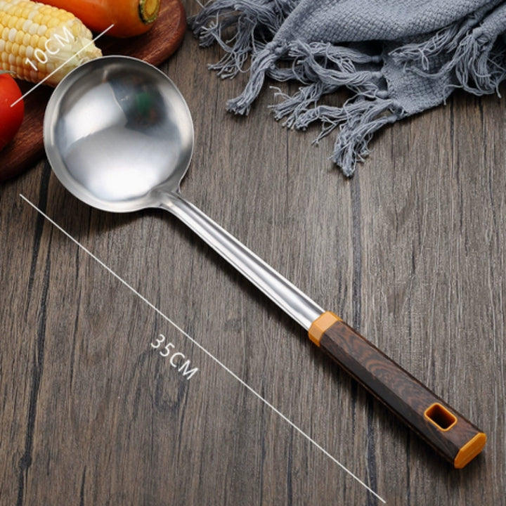 Skanto | Wood Grain Rustfritt Stål Kjøkkenutstyr | 6pcs Sett