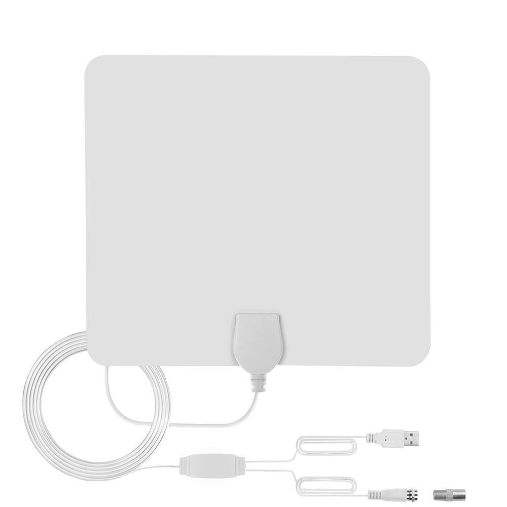 Skanto | Hvit HDTV Antenne - Med Signalforsterker Booster 1080P 80Miles Rekkevidde