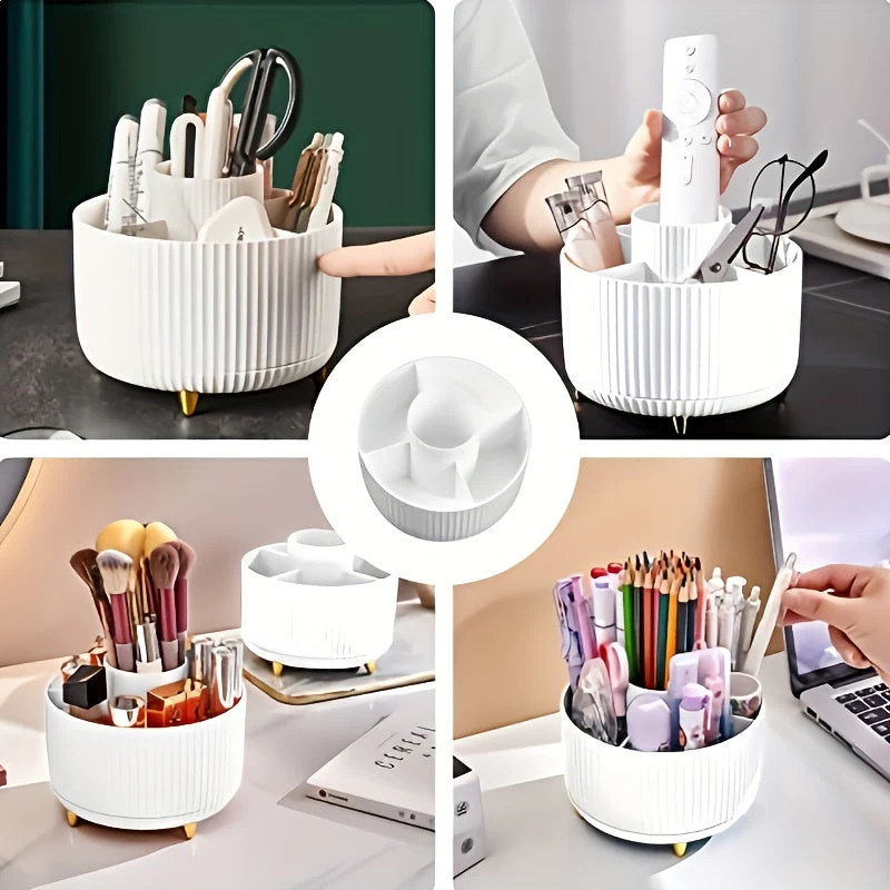 Skanto | Sminkeorganisator | 360° Roterende Oppbevaringshylle for Sminkebord