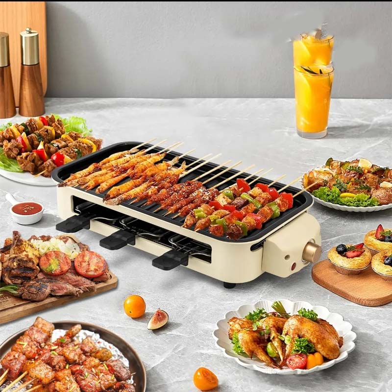 Skanto | Innendørs Røykfri Grill, Non-Stick Matlaging Avtagbar Plate