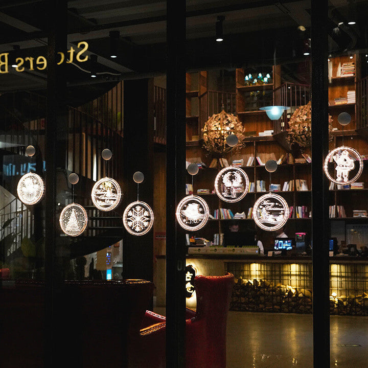 Skanto | Jul LED Akryl Dekorasjon Rund Sugekopplampe