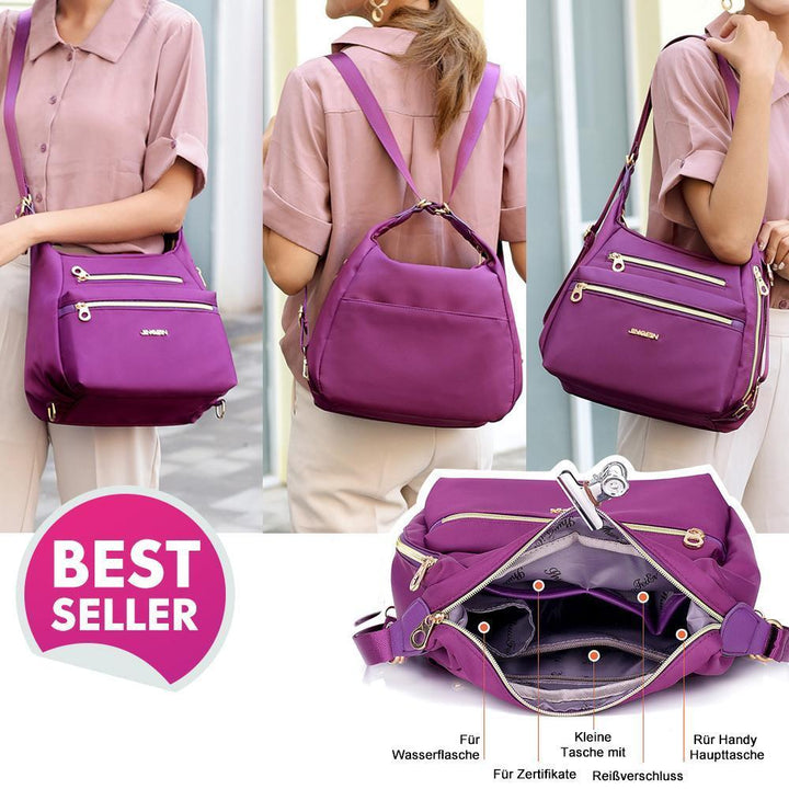Bag med doble glidelåser, ryggsekk, håndveske og crossbody-veske | Skanto