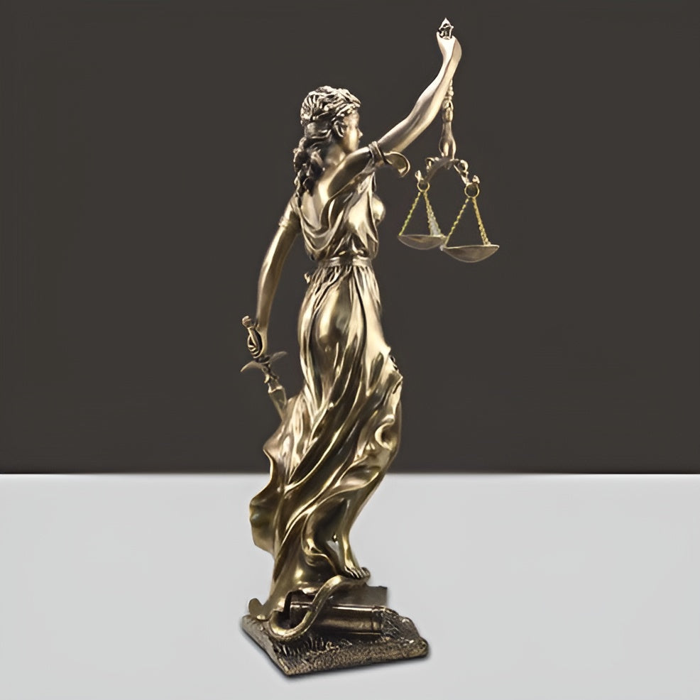 Statue av Rettferdighetens Gudinne – En elegant dekorativ skulptur av Justitia | Skanto