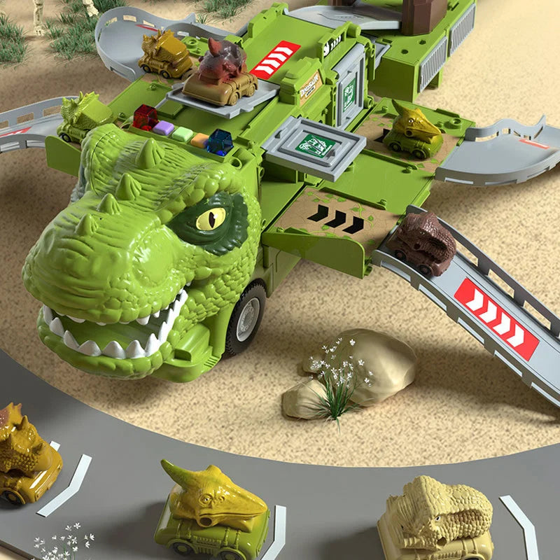 Skanto | Ny dinosaur transformerbar ingeniør lastebil spor leketøy sett