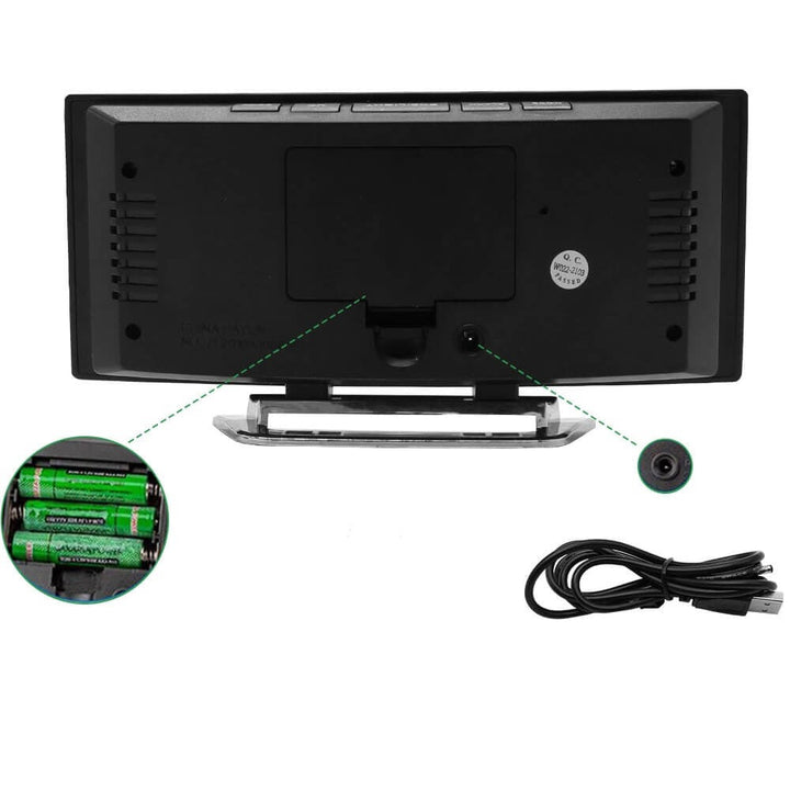 Norvo | Buet LED Digital Vekkerklokke - Rass